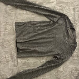 Lululemon Athletica Black and White Striped Top